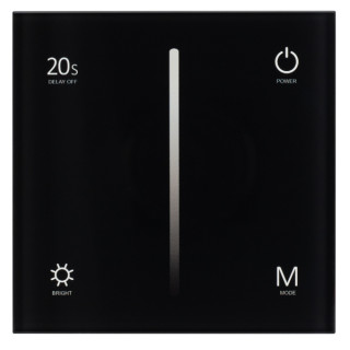 Панель SMART-P35-DIM-IN Black (230V, 0-10V, Sens, 2.4G) (ARL, IP20 Пластик, 5 лет)