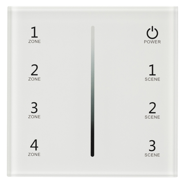 Панель SMART-P34-DIM-IN White (230V, 0-10V, Sens, 2.4G) (ARL, IP20 Пластик, 5 лет)