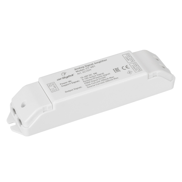 Усилитель CT-601 (15-48V, 0-10V) (ARL, IP20 Пластик, 1 год)