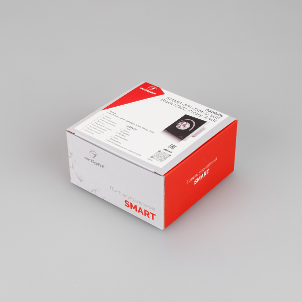 Панель SMART-P91-DIM-G-SUF Black (230V, Rotary, 2.4G) (ARL, Пластик)