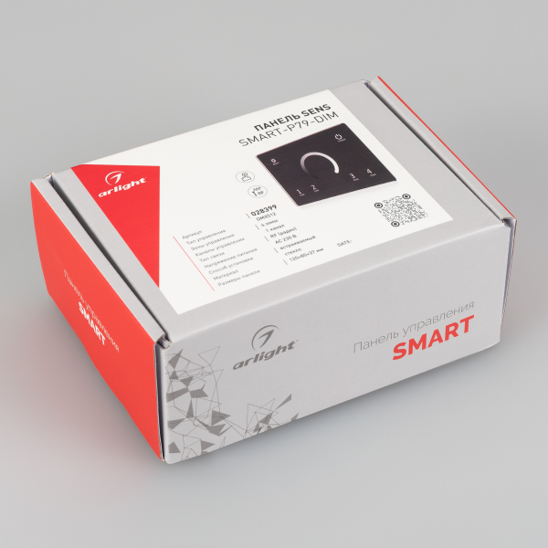 Панель Sens SMART-P79-DIM Black (230V, 4 зоны, 2.4G) (ARL, IP20 Пластик, 5 лет)