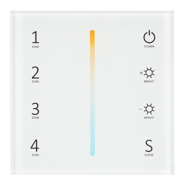 Панель Sens SMART-P38-MIX White (230V, 4 зоны, 2.4G) (ARL, IP20 Пластик, 5 лет)