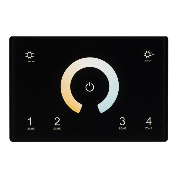 Панель Sens SMART-P81-MIX Black (230V, 4 зоны, 2.4G) (ARL, IP20 Пластик, 5 лет)