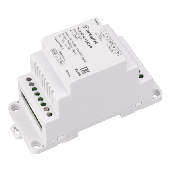 Усилитель SMART-DMX (12-36V, 1CH, DIN) (ARL, IP20 Пластик, 5 лет)