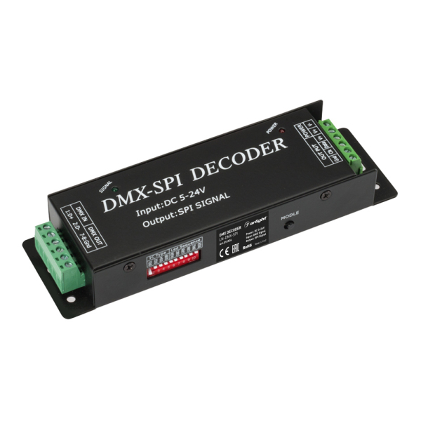 DMX-декодер LN-DMX-SPI (5-24V, 170 pix) (ARL, IP20 Металл, 1 год)