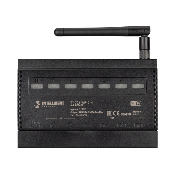 INTELLIGENT ARLIGHT Релейный модуль TY-706-WF-DIN (230V, 2х16A + 4х10А) (IARL, -)