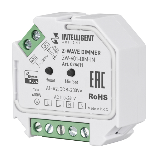 INTELLIGENT ARLIGHT Диммер ZW-601-DIM-IN (100-240V, 1x2A) (IARL, Пластик)