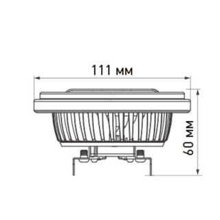 Лампа AR111-FORT-G53-12W-DIM Warm3000 (Reflector, 24 deg, драйвер 350mA) (ARL, Металл)