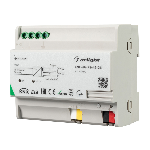 INTELLIGENT ARLIGHT Блок питания шины KNX-902-PS640-DIN (230V, 640mA) (IARL, -)