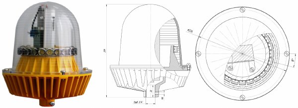 Заградительный огонь средней интенсивности  «ЗОС-АВ» >20 000cd, type «А»