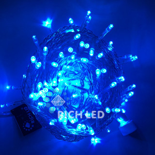 Светодиодная гирлянда Rich LED Нить 10 м, 220В, соединяемая, постоянного свечения, прозрачный провод, синяя, RL-S10C-220V-T/B