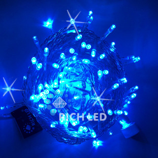 Светодиодная гирлянда Rich LED Нить 10 м, 220В, мерцающая, на прозрачном проводе, соединяемая, синяя, RL-S10CF-220V-T/B