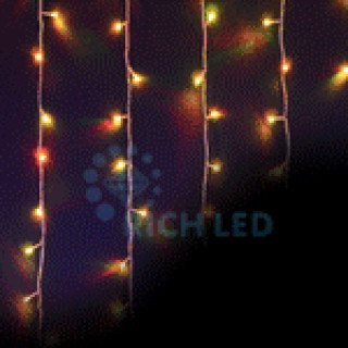Светодиодная бахрома RGB Хамелеон Rich LED, 5*0.7 м, прозрачный провод, RL-i5*0.7-T/ARGB