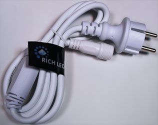 Блок питания для изделий Rich LED с постоянным свечением. 2А. Для соединения до 10 шт., черный, RL-220AC/DC-2A-B