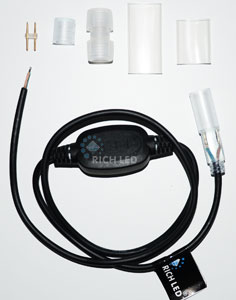 Переходник 2 pin дюралайт, RL-EC2-015-DL-S-W