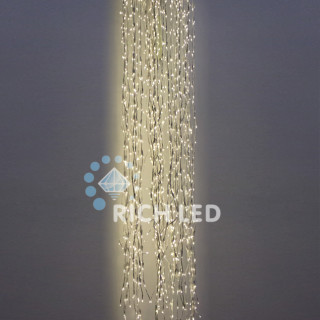 Светодиодные Дреды Rich LED мерцающие, черный провод, теплый белый, RL-DR2.4F-B/WW