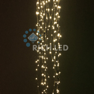 Светодиодные Дреды Rich LED соединяемые, 1.5 м, белый провод, теплый белый, RL-DR1.5-W/WW