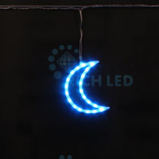 Светодиодные подвески Rich LED Луны 3х0.5 м, синие, прозрачный провод, RL-PMN3*0.5-T/B