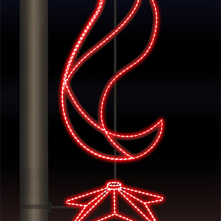 Светодиодная консоль 9 Мая, вечный огонь, пламя 1, Rich LED, красный, RL-KN-9-2-R-dR
