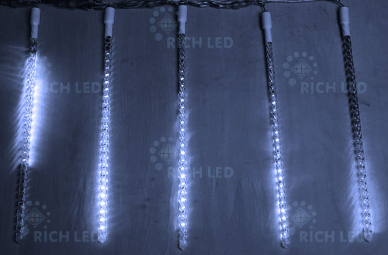 Светодиодные тающие сосульки Rich LED, 10 шт. по 50см, белые, RL-MT10*0.5C-12V-W/W