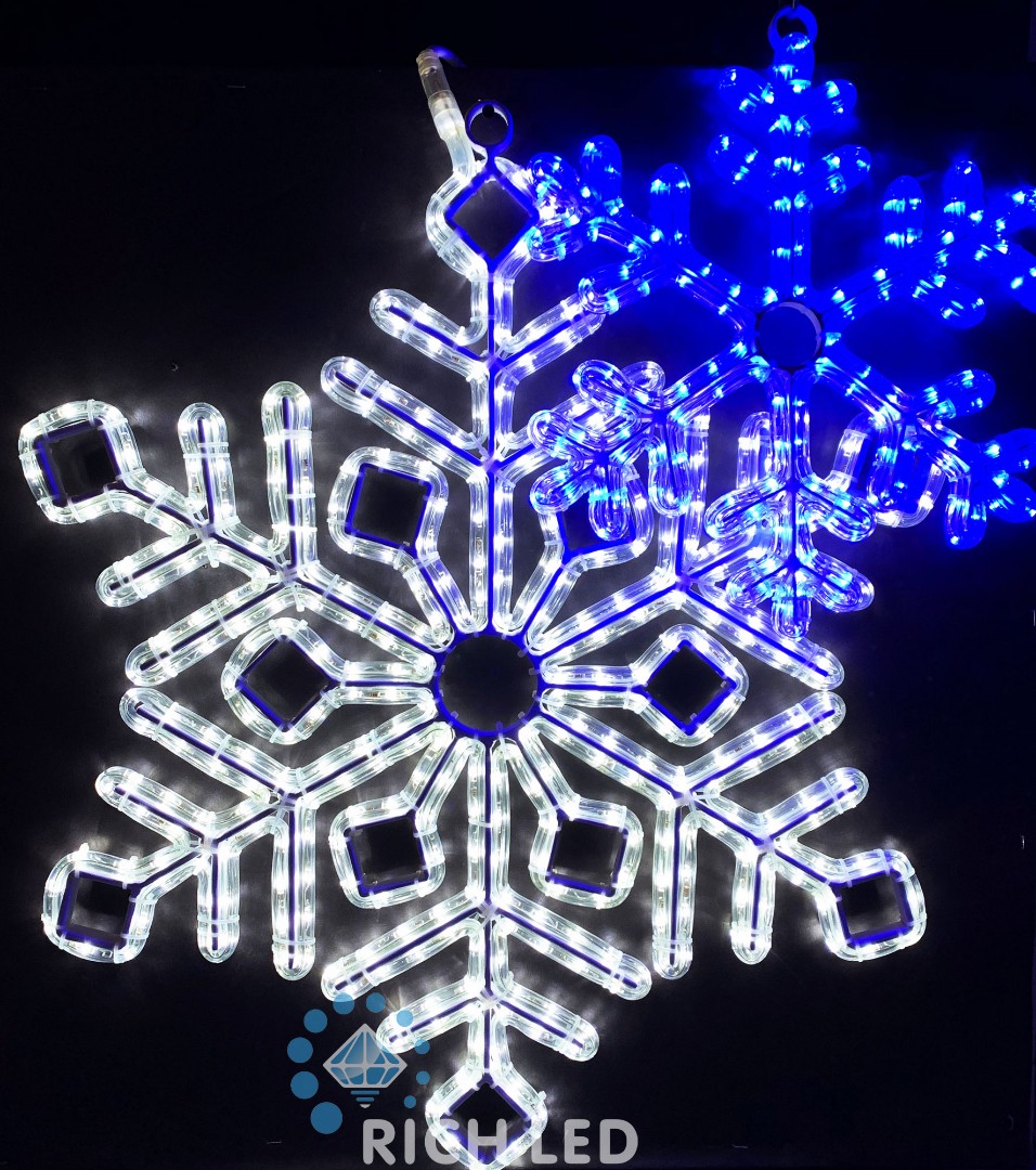 Снежинка Rich LED ПРЕМИУМ матовая, 40 см,синяя, RL-SFDLM40-B