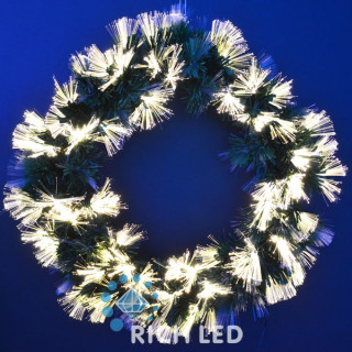 Рождественский светодиодный венок Rich LED хвойный, 60 см, RL-CW60-WW