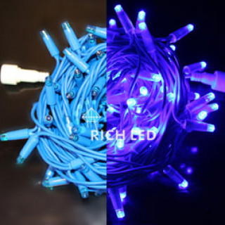 Светодиодная гирлянда Rich LED Нить 10 м, 220 В, герметичный колпачок, IP 65, постоянного свечения, соединяемая, двойная изоляция синяя, синий, RL-S10C-220V-C2Bu/B