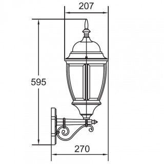 Садово-парковый светильник серии Arsenal L 91201 L gb
