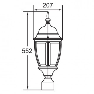 Садово-парковый светильник серии Arsenal L 91203 L gb