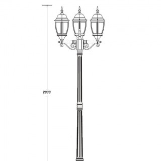 Садово-парковый светильник серии Arsenal L 91208 L B gb