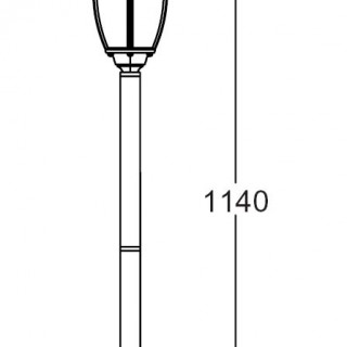 Садово-парковый светильник серии Arsenal L 91206 S bg