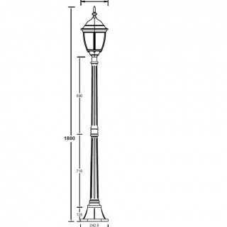 Садово-парковый светильник серии Arsenal 91208 S bg
