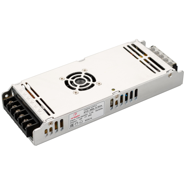 Блок питания HTS-300L-5-Slim (5V, 60A, 300W) (ARL, IP20 Сетка, 3 года)