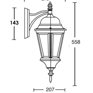 Садово-парковый светильник серии Astoria 2 91402 gb с нижней крышкой