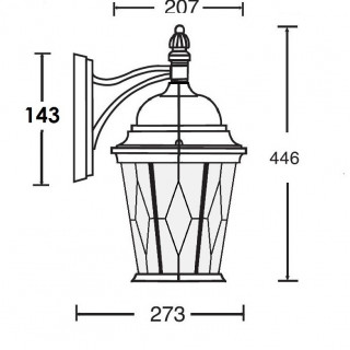 Садово-парковый светильник серии Astoria 2 91402m bl ромб