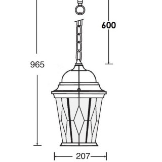 Садово-парковый светильник серии Astoria 2 91405m bl ромб