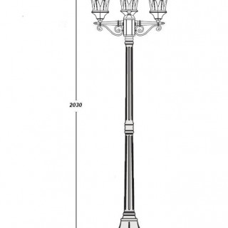 Садово-парковый светильник серии Astoria 2 91408m B bl ромб