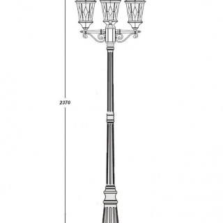 Садово-парковый светильник серии Astoria 2 91409m B bl ромб