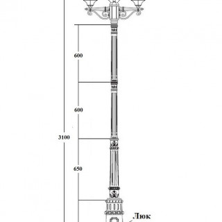 Садово-парковый светильник серии Astoria 2 91410m B E7 gb