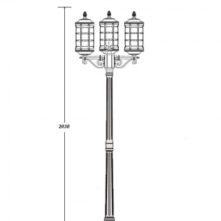 Садово-парковый светильник серии BARSELONA  81208 A bg