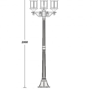 Садово-парковый светильник серии Bern 89808 S B