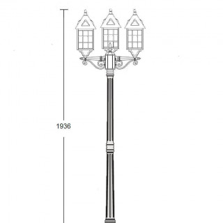 Садово-парковый светильник серии Cadiz 64608 B gb