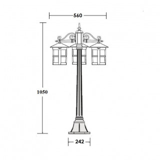 Садово-парковый светильник серии Cordoba 15807 B