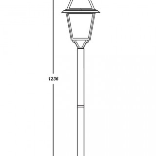 Садово-парковый светильник серии Faro frost 91106fl L