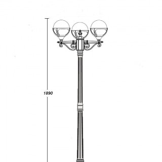Садово-парковый светильник серии Genova 88108 B