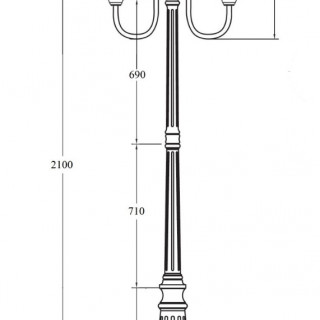 Садово-парковый светильник серии Genova 88109B /010A