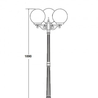 Садово-парковый светильник серии Globo 88208 L B