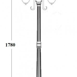 Садово-парковый светильник серии Krakow 87208 L B 18к