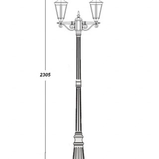 Садово-парковый светильник серии Leeds 91609 A