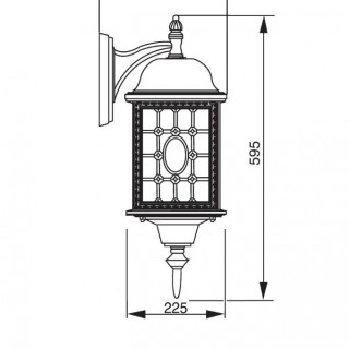 Садово-парковый светильник серии London 64802 L с нижней крышкой